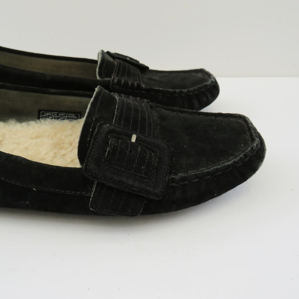 Ugg Retreat Black Suede Driving Loafers - Picture 8 of 16